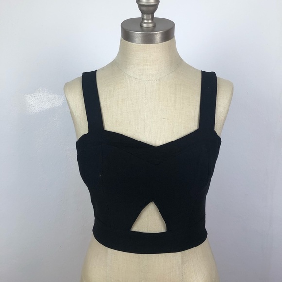 Charlotte Russe Tops - Black Keyhole Crop Top